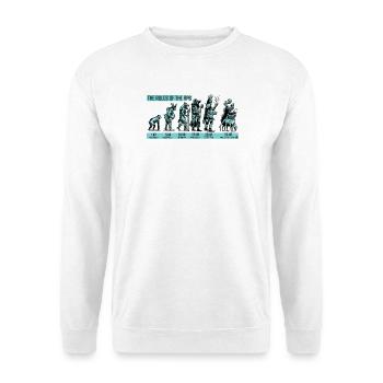 RPG-Regeln: Heroische Entwicklung - Unisex Pullover - Weiß - Vorne - Alina (178cm) & Michal (187cm)