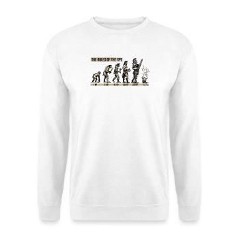 Die Regeln des sich entwickelnden RPGs - Unisex Pullover - Weiß - Vorne - Alina (178cm) & Michal (187cm)