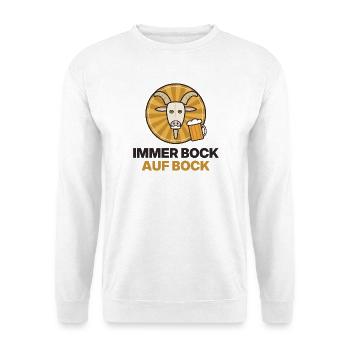 Bock Auf Bock Biergoat - Unisex Pullover - Weiß - Vorne - Alina (178cm) & Michal (187cm)