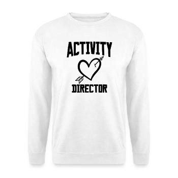 Activity Director Herz - Unisex Pullover - Weiß - Vorne - Alina (178cm) & Michal (187cm)