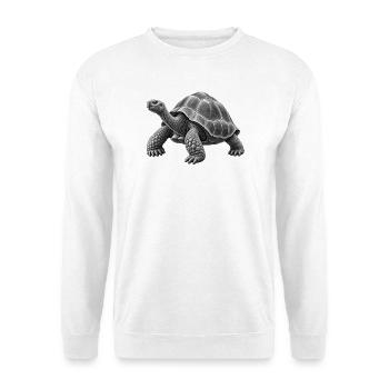 GEEKLEY – Bestiarium – Schildkröte - Unisex Pullover - Weiß - Vorne - Alina (178cm) & Michal (187cm)