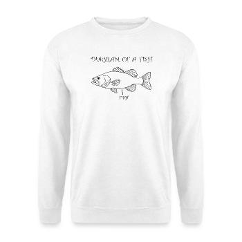 Diagram of a Fish Funny Design - Unisex Pullover - Weiß - Vorne - Alina (178cm) & Michal (187cm)