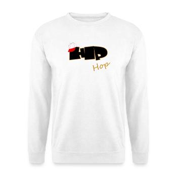 Hip Hop  - Unisex Pullover - Weiß - Vorne - Alina (178cm) & Michal (187cm)