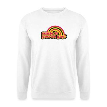 smile if you're gay - Sweat-shirt Unisexe - blanc - Devant