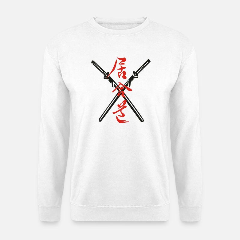Iaido Kanji + Katana - Unisex Pullover - Weiß