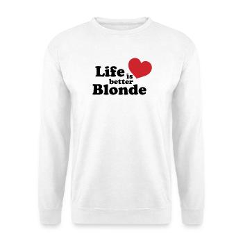 Blonde Life - Unisex Pullover - Weiß - Vorne