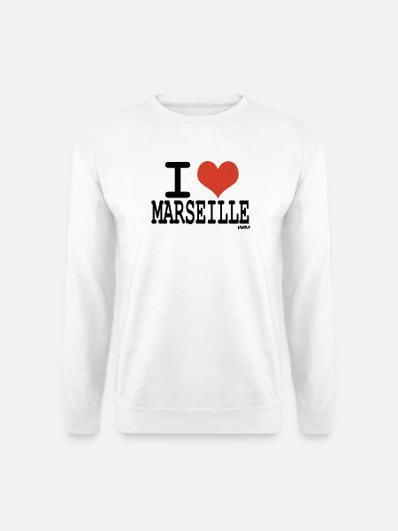 i love marseille - Unisex Sweatshirt - white