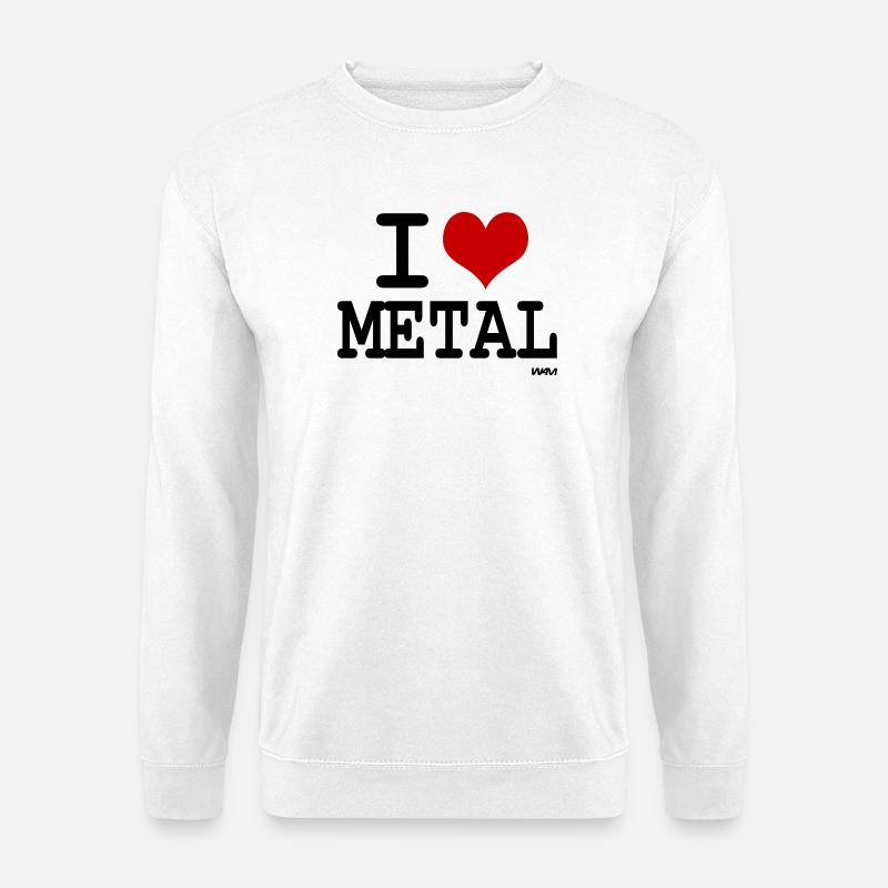 i love metal - Unisex Pullover - Weiß