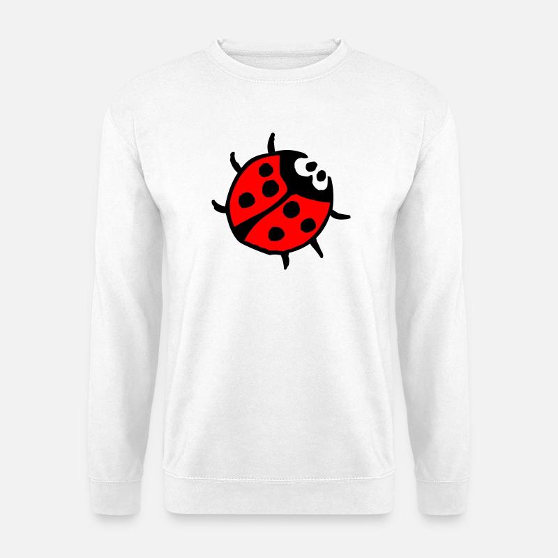 Vibrant Ladybug Spot Pattern - Unisex Sweatshirt - white