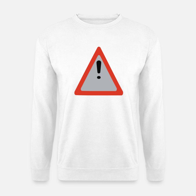 caution caution - Unisex Sweatshirt - white