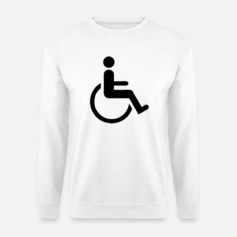 Rollstuhlfahrer - Unisex Pullover - Weiß