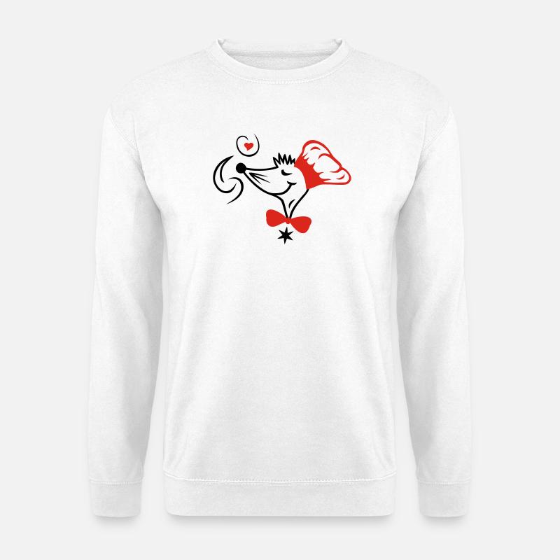 Sternekoch, backen, Koch - Unisex Pullover - Weiß