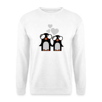 penguins fallen in love - pinguine - Unisex Pullover - Weiß - Vorne