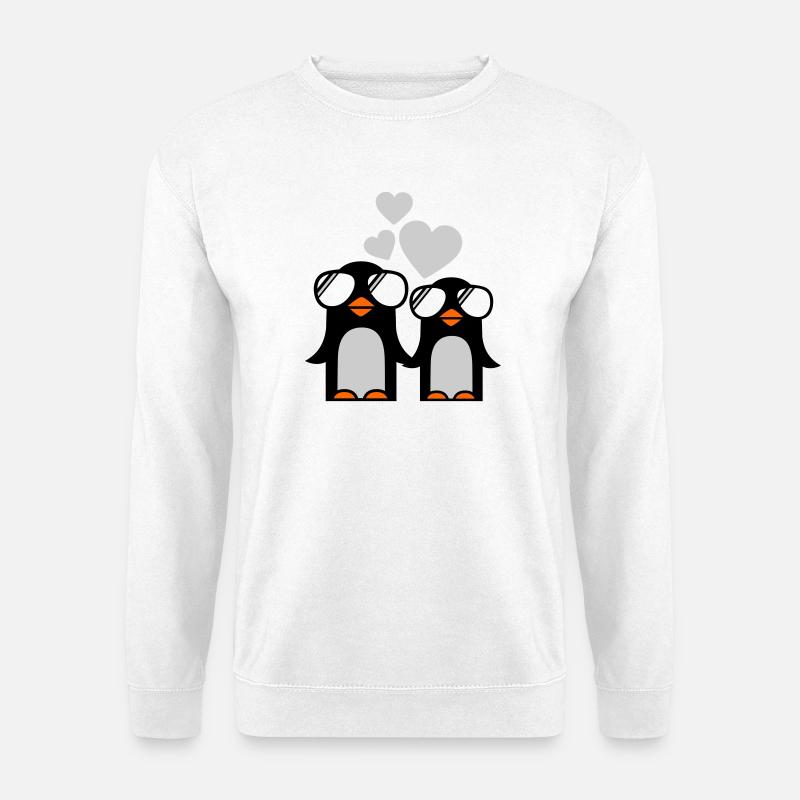 penguins fallen in love - pinguine - Unisex Pullover - Weiß