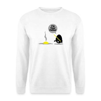 egg vader - Unisex Pullover - Weiß - Vorne - Alina (178cm) & Michal (187cm)
