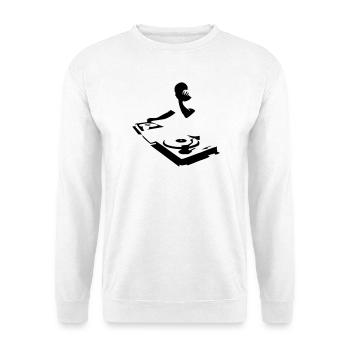 DJ - Sweat-shirt Unisexe - blanc - Devant