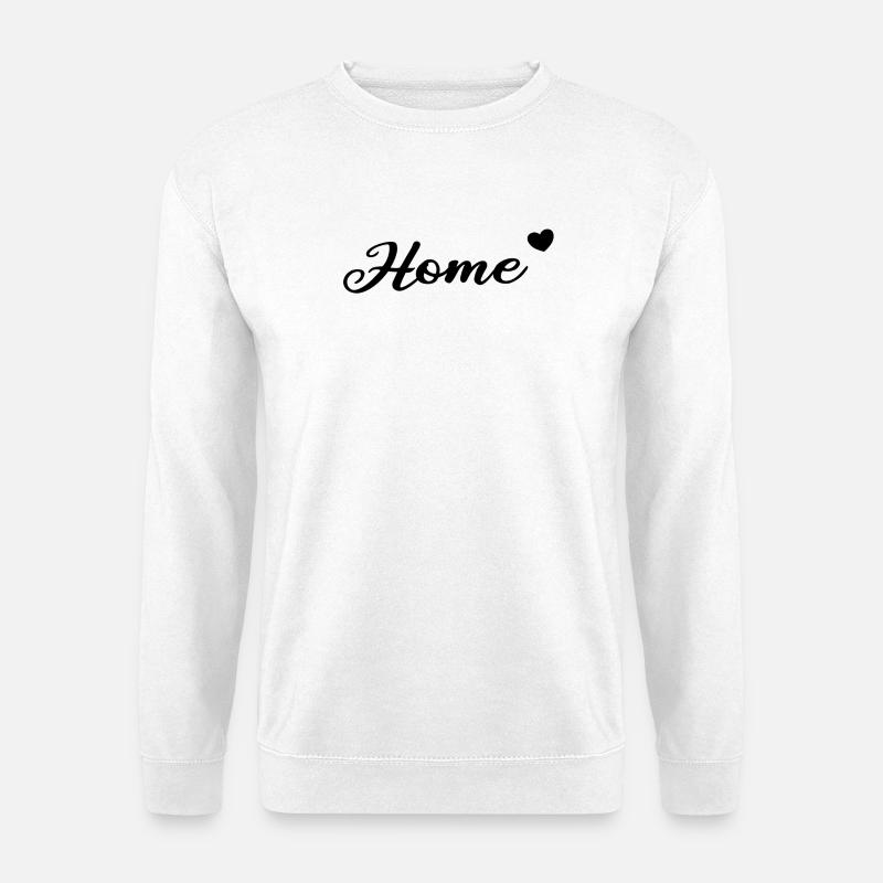Home Herzchen Schriftzug - Unisex Pullover - Weiß