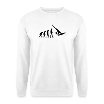 Windsurfen / Windsurfer / Windsurf / Windsurfing - Unisex Pullover - Weiß - Vorne
