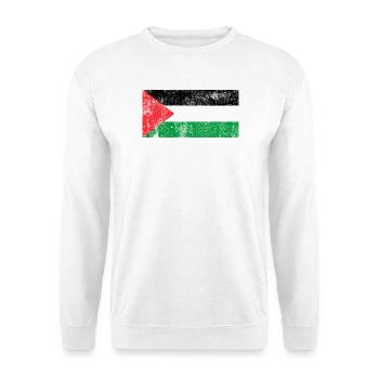 Palestine Flag Flag Grunge Retro Vintage - Unisex Sweatshirt - white - Front