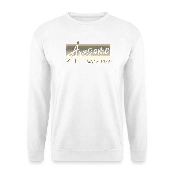 Génial depuis 1974 Anniversaire Rétro - Sweat-shirt Unisexe - blanc - Devant