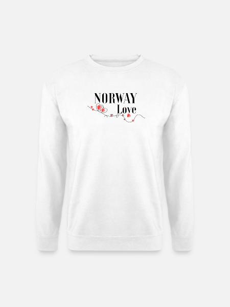 Herzen im diagonalen Liebesfluss - Unisex Pullover - Weiß