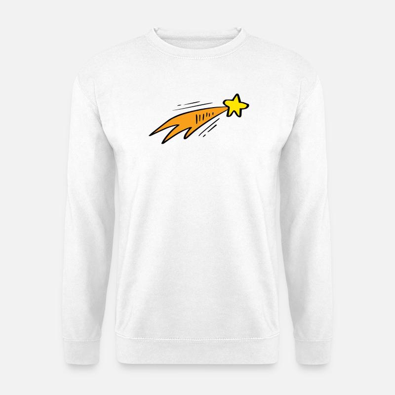Star Trail Neon-Rakete - Unisex Pullover - Weiß