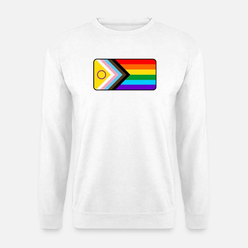 Fortschritts-Flag - Unisex Pullover - Weiß
