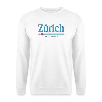 Zurich Blue Stripe Logo - Unisex Sweatshirt - white - Front