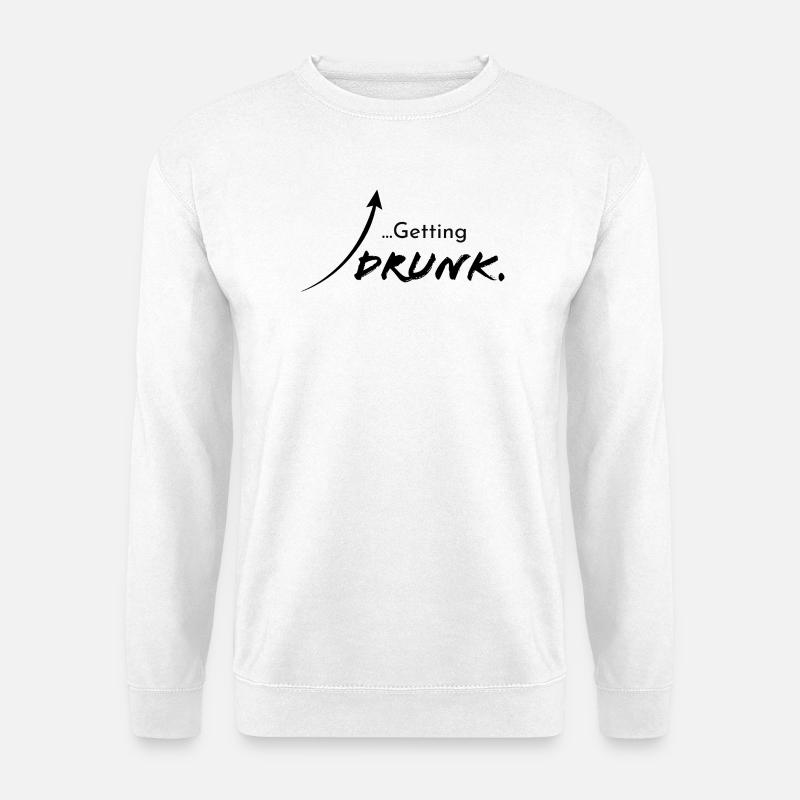 Getting drunk, version 1 - Unisex Sweatshirt - white
