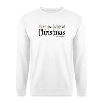 I Love Christmas Lights, English - Unisex Sweatshirt - white - Front