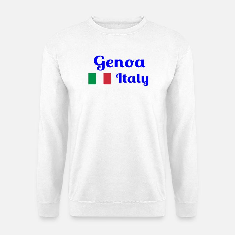 Genoa Italia - Stilvolle Drucke - Unisex Pullover - Weiß
