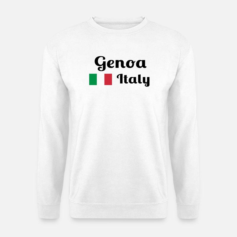 Genoa Italia - Stilvolle Drucke - Unisex Pullover - Weiß