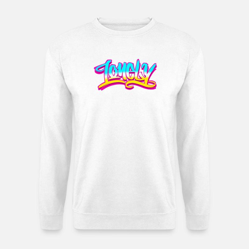 Lonely Sad Aesthetic Graffiti Lettering Handstyl - Unisex Pullover - Weiß