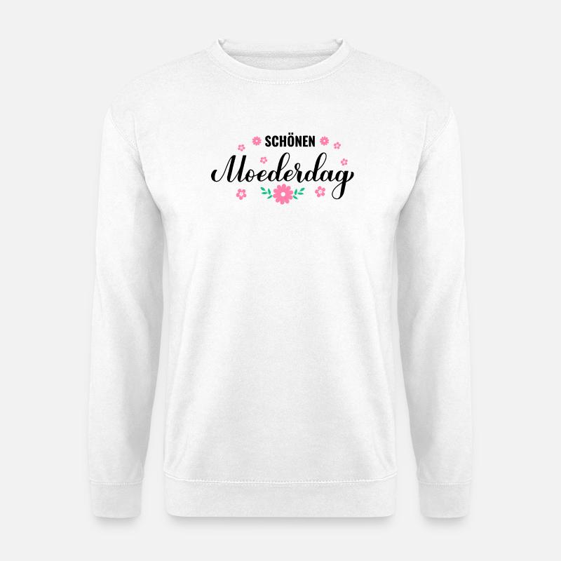 Blumenkranz in Pastellrosa - Unisex Pullover - Weiß