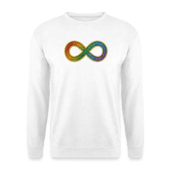 Rainbow infinity symbol for diversity - Unisex Sweatshirt - white - Front