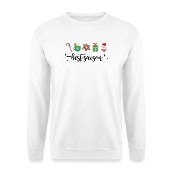 Best season is cozy XMas Christmas with symbols - Unisex Sweatshirt - white - Front