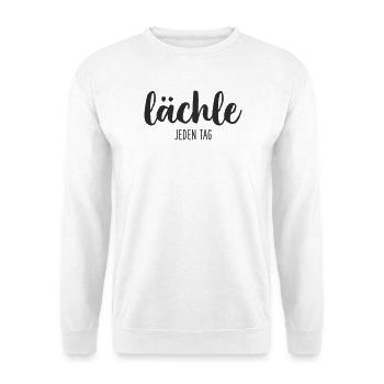 lächle JEDEN TAG - Unisex Pullover - Weiß - Vorne