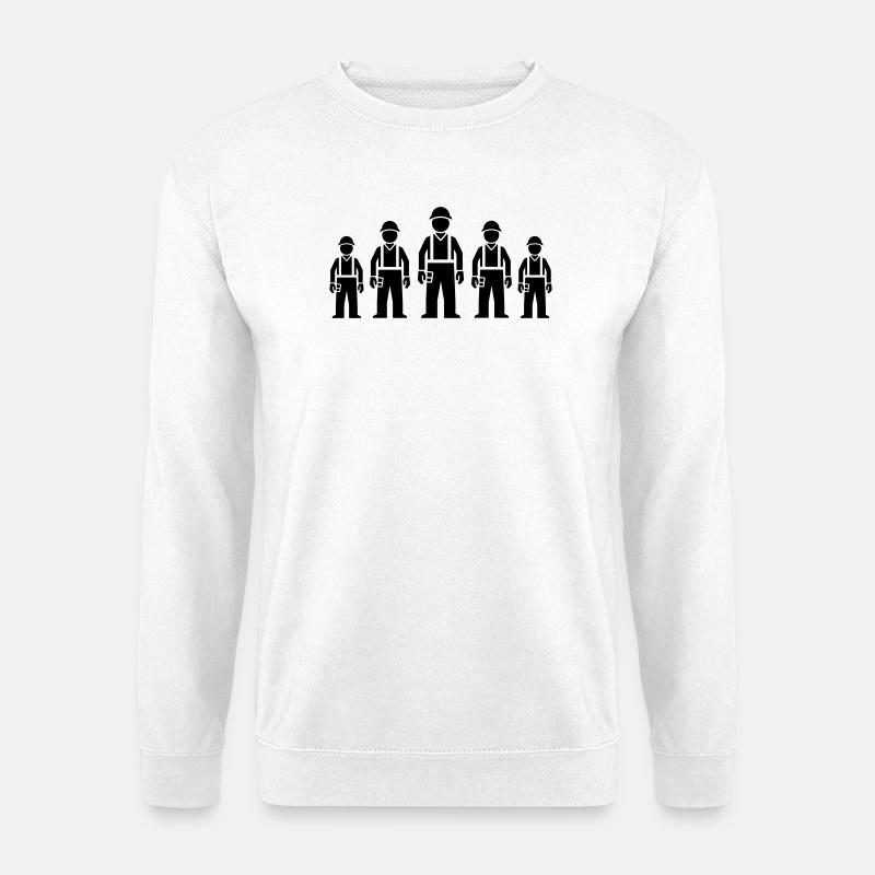 Construction Worker Team - Unisex Sweatshirt - white