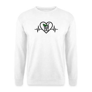 Mojito Heart Cocktail Mint Glass Summer - Unisex Sweatshirt - white - Front