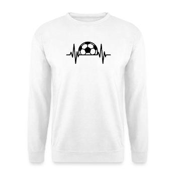 Soccer Heartbeat Line - Unisex Sweatshirt - white - Front