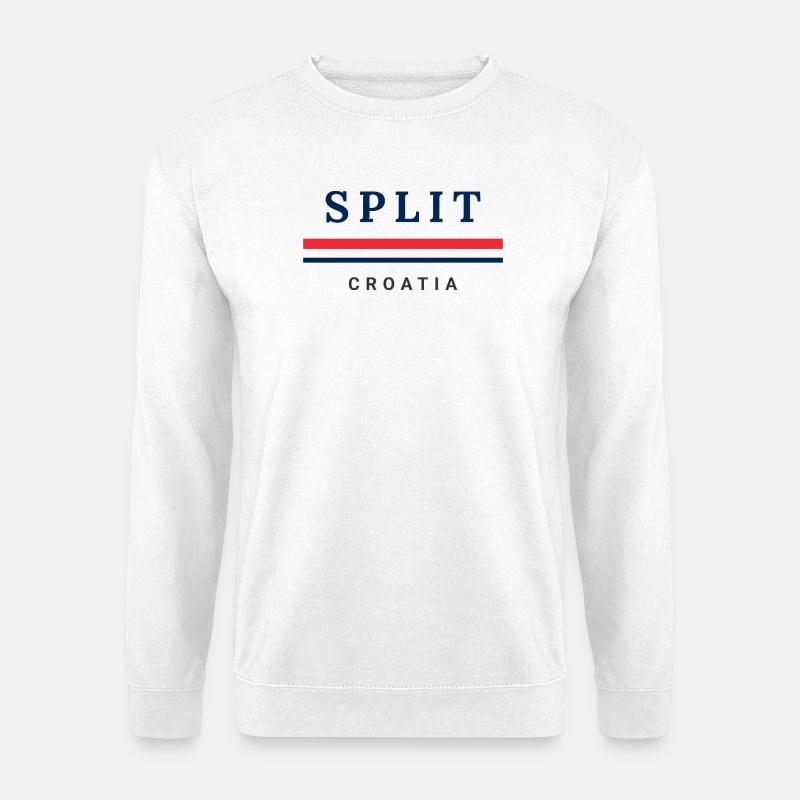 Stadt Split, Kroatien - Unisex Pullover - Weiß