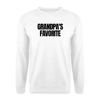 Petit-enfant préféré Lustig Je suis le préféré de Papy - Sweat-shirt Unisexe - blanc - Devant