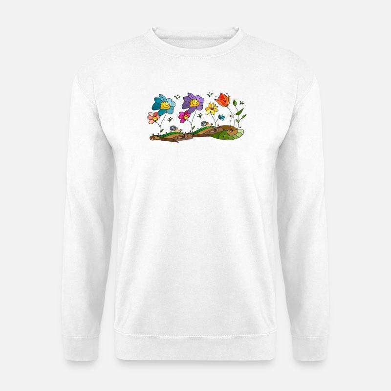 Blumen - Unisex Pullover - Weiß