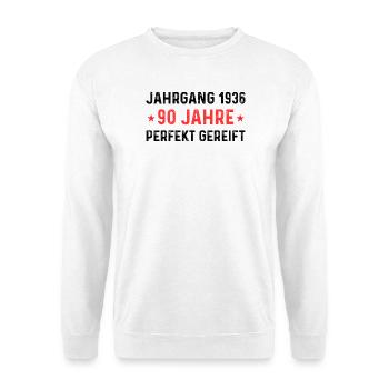Vintage 1936 – 90 years perfectly matured - Unisex Sweatshirt - white - Front