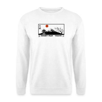 Mont Fuji Tokyo – Pagode japonaise & design de Sakura - Sweat-shirt Unisexe - blanc - Devant