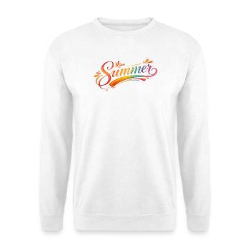 Summer lettering retro illustration - Unisex Sweatshirt - white - Front