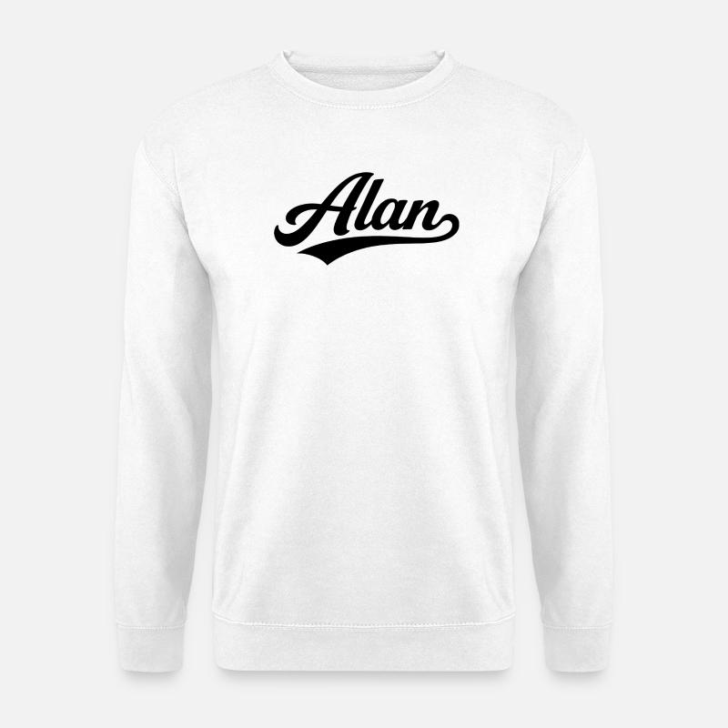 Alans Name erst-letzte Familie - Unisex Pullover - Weiß