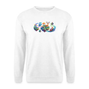Motif des animaux de la forêt fantastique Rêve de la forêt fantastique - Sweat-shirt Unisexe - blanc - Devant