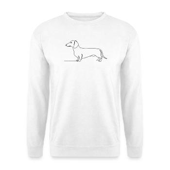 Dachshund Dachshund One Line Art - Unisex Sweatshirt - white - Front