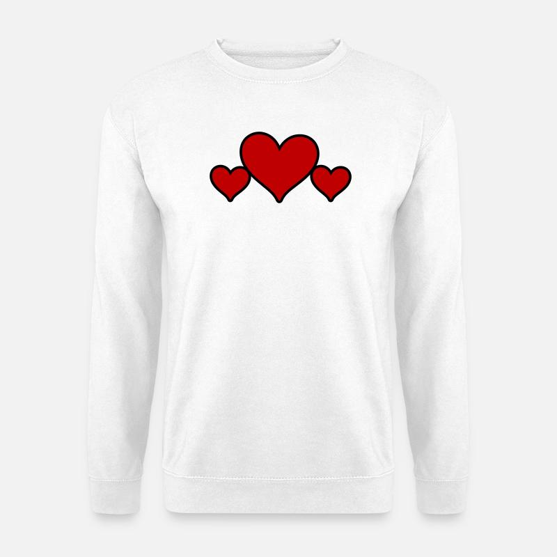 Herzen Symbol Liebe - Unisex Pullover - Weiß